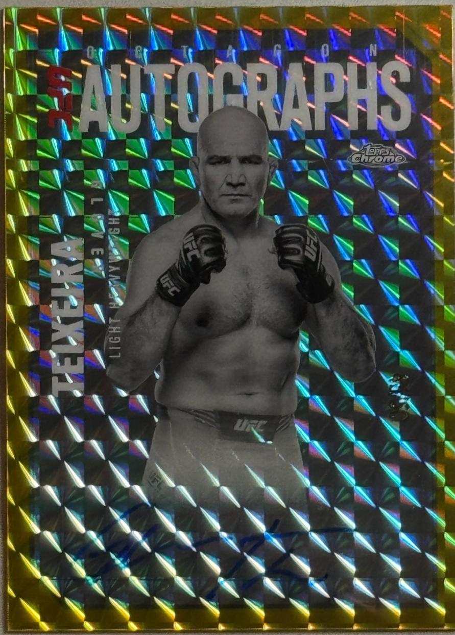 Glover Teixeira 2025 Topps Chrome UFC Octagon Legends Autographs #OLA-GT Geometric Gold Refractor