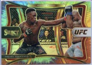 Israel Adesanya 2021 Panini Select UFC Premier Level #134 Tie Dye