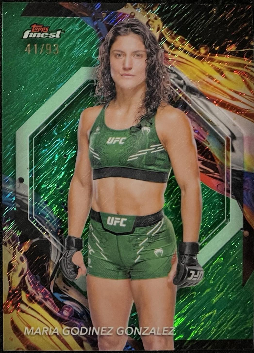 Maria Godinez Gonzalez 2024 Topps Finest UFC Base Uncommon #112 Green Shimmer Refractor
