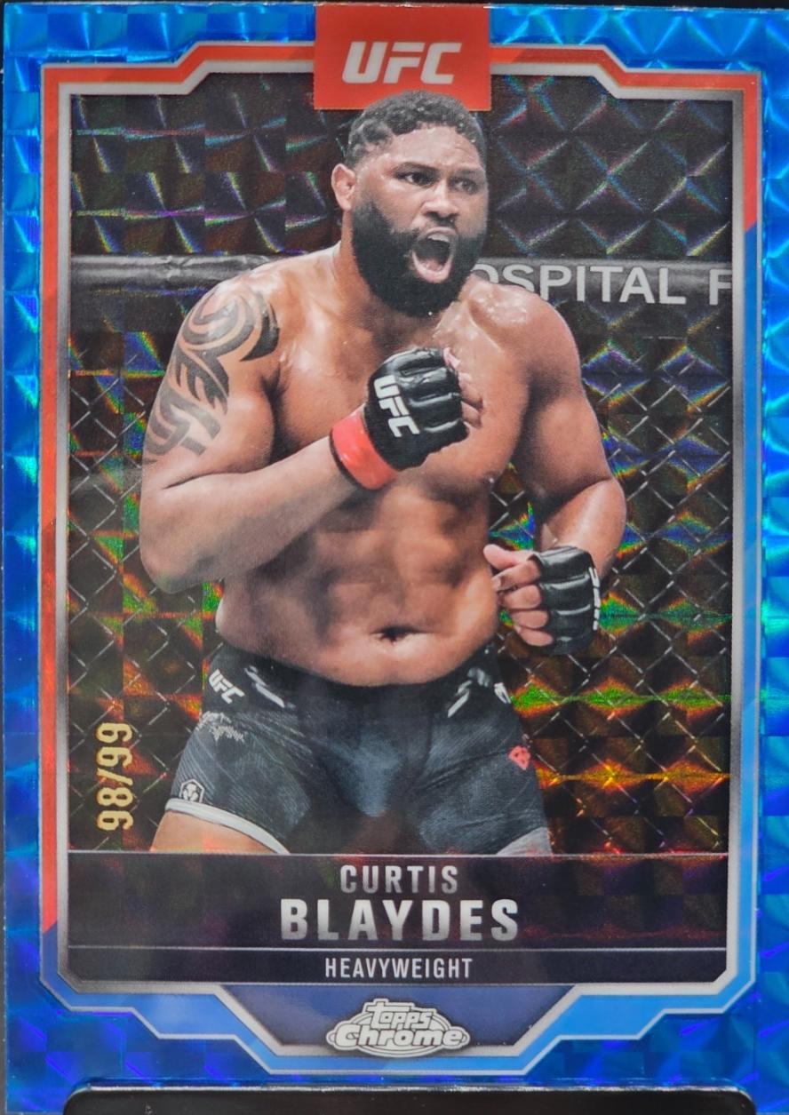 Curtis Blaydes 2025 Topps Chrome UFC Base #31 Blue Geometric Refractor