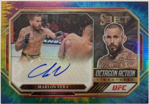 Marlon Vera 2023 Panini Select UFC Octagon Action Signatures #17 Tie-Dye