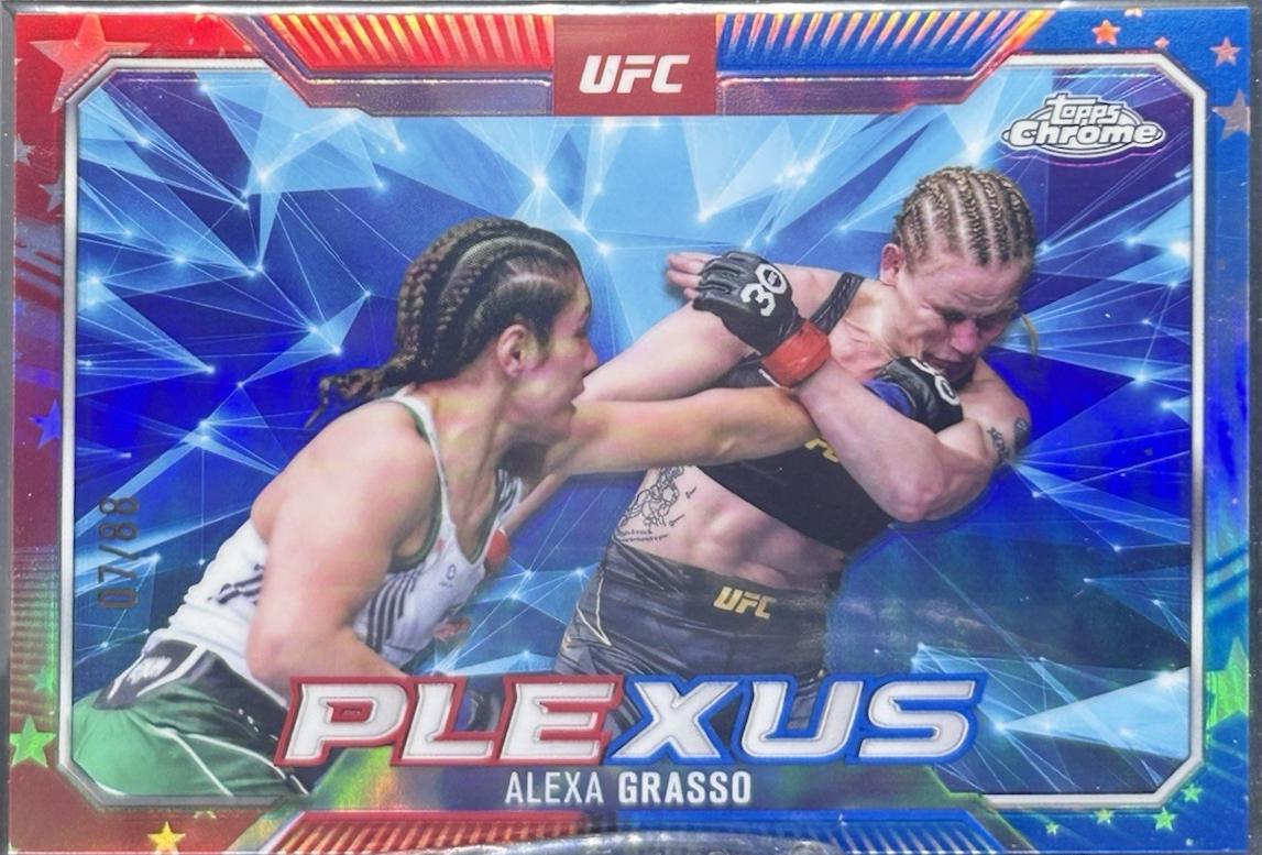 Alexa Grasso 2025 Topps Chrome UFC Plexus #PLX-4 Red White Blue Refractor