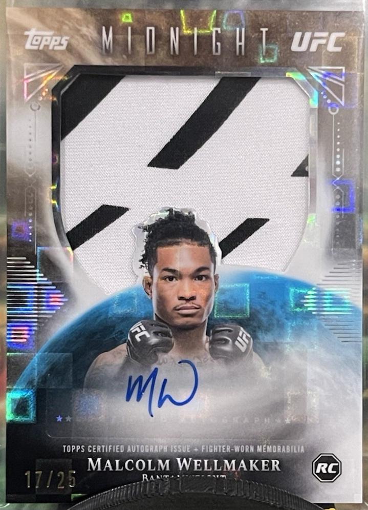 Malcolm Wellmaker 2026 Topps Midnight UFC Rookie Relic Autographs #RRA-MW Moonrise
