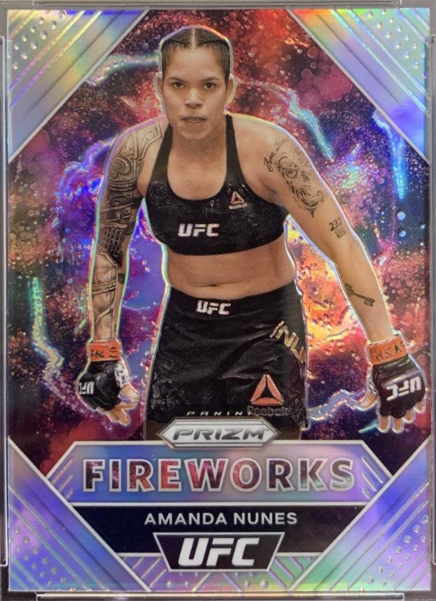 Amanda Nunes 2021 Panini Prizm UFC Fireworks #23 Silver