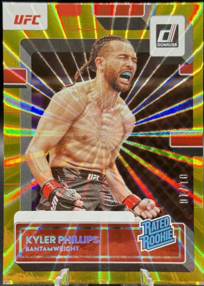 Kyler Phillips 2023 Panini Donruss UFC Base #220 Gold Laser