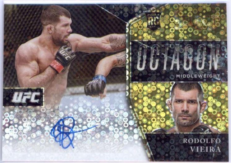 Rodolfo Vieira 2021 Panini Select UFC Octagon Action Signatures #20 Gold Disco Prizms