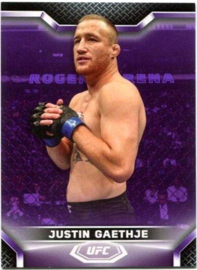 Justin Gaethje 2020 Topps UFC Knockout Base #80 Purple