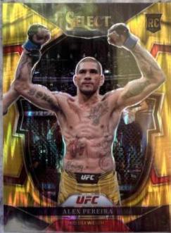 Alex Pereira 2023 Panini Select UFC Concourse #65 Gold Flash