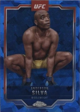 Anderson Silva 2025 Topps Chrome Sapphire UFC Base Sapphire #44 Red Sapphire