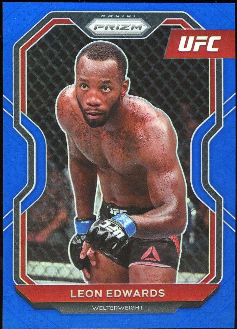Leon Edwards 2021 Panini Prizm UFC Base #17 Blue