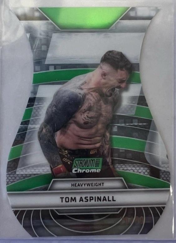 Tom Aspinall 2026 Topps Stadium Club UFC Triumvirates #TV-14 Green Refractor