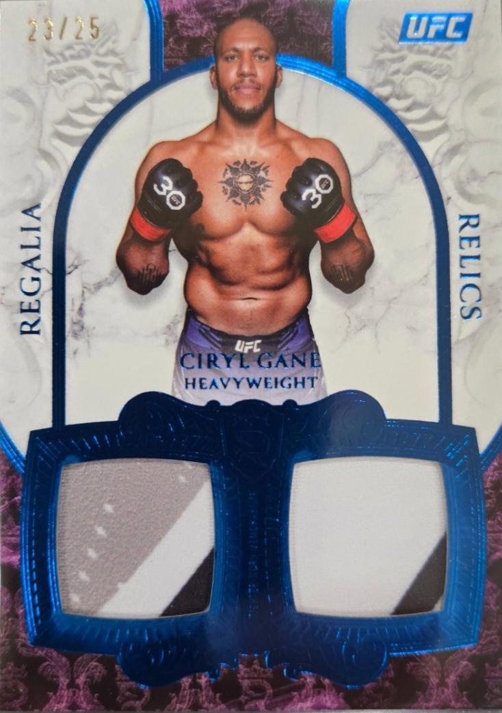 Ciryl Gane 2025 Topps Royalty UFC Regalia Relics #RR-CG Blue