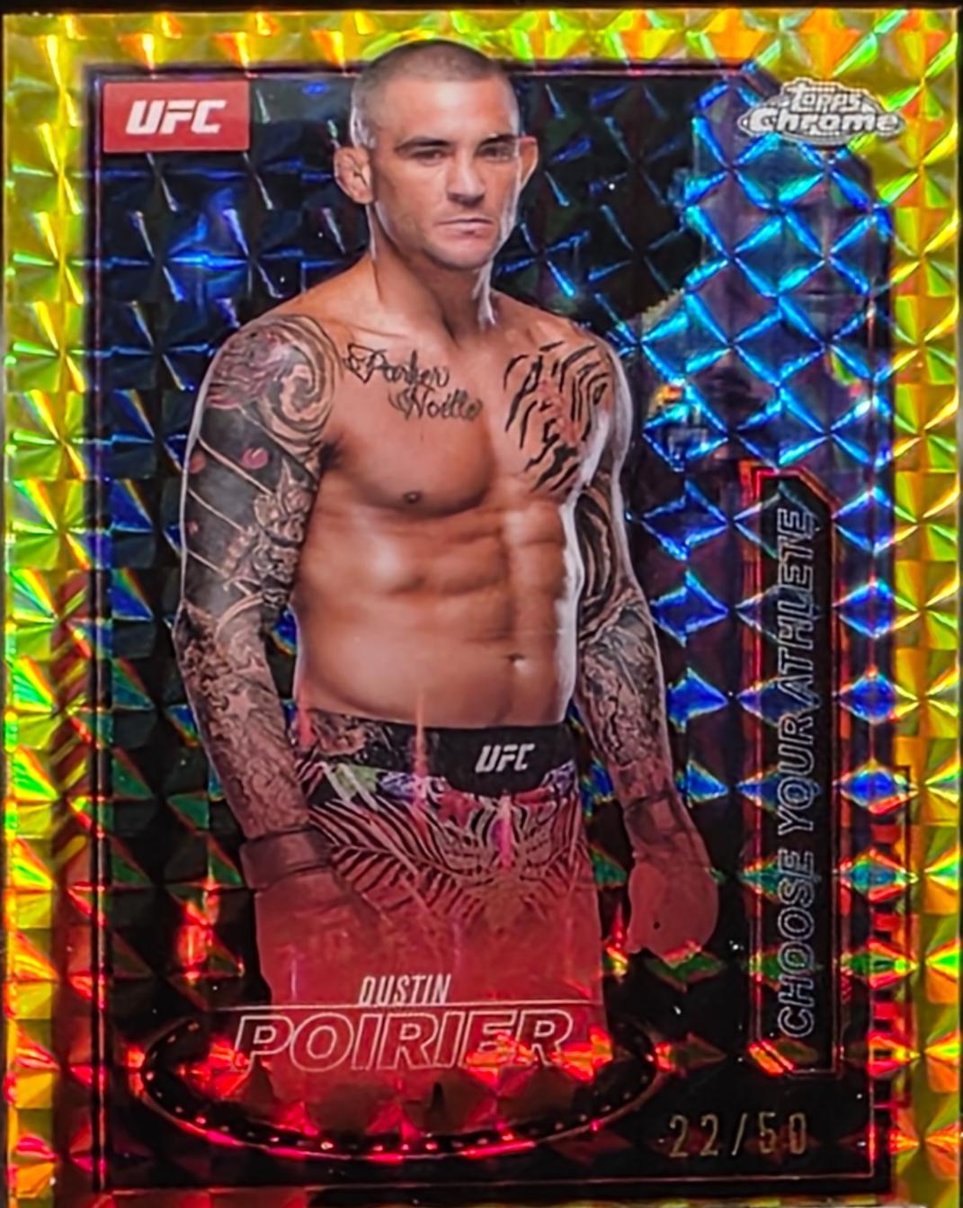 Dustin Poirier 2025 Topps Chrome UFC Mission Control #MCL-1 Geometric Gold Refractor