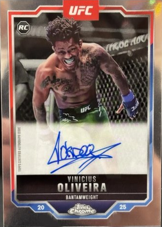 Vinicius Oliveira 2025 Topps Chrome UFC Chrome Rookie Autographs #CRA-VO Superfractor