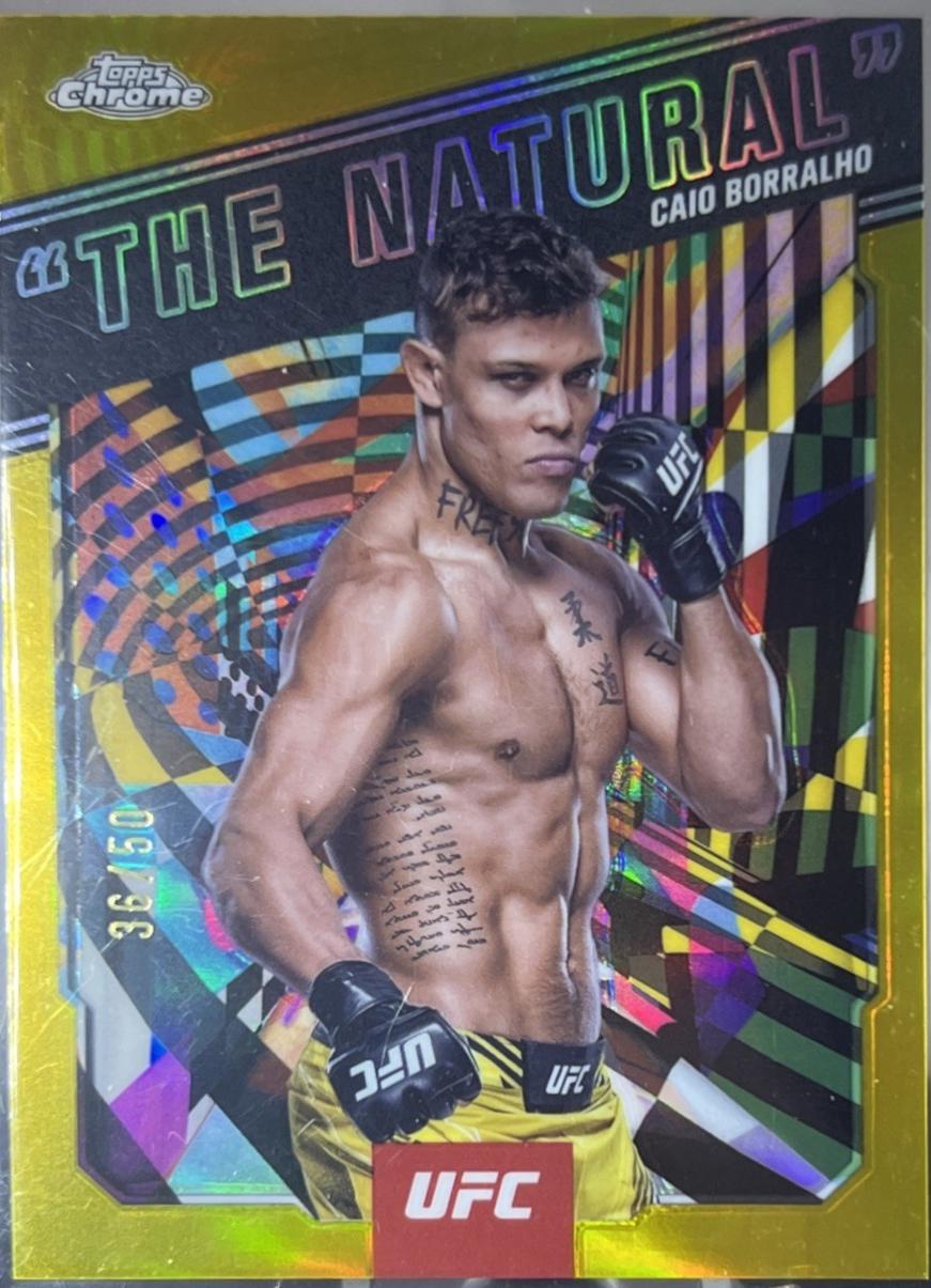Caio Borralho 2025 Topps Chrome UFC AKA #AKA-15 Gold Refractor