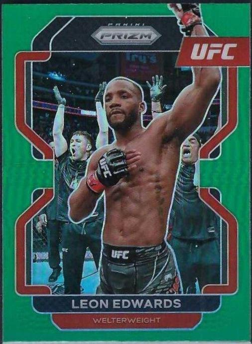 Leon Edwards 2022 Panini Prizm UFC Base #108 Green