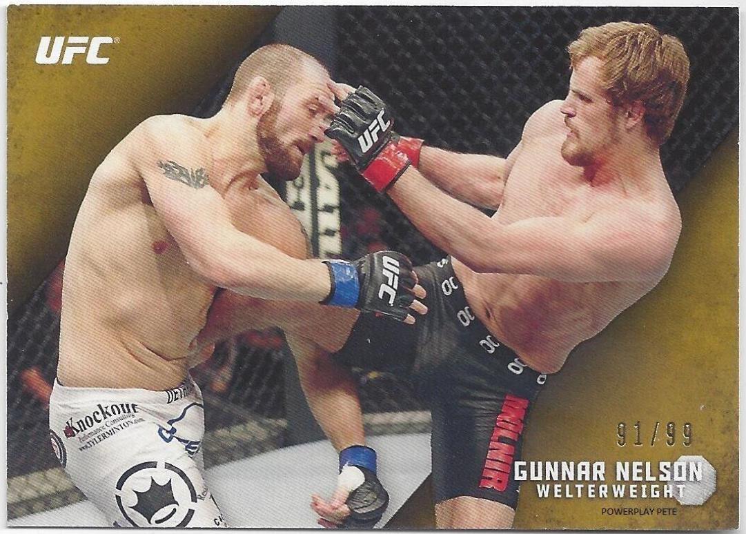 Gunnar Nelson 2015 Topps UFC Knockout Base #73 Gold