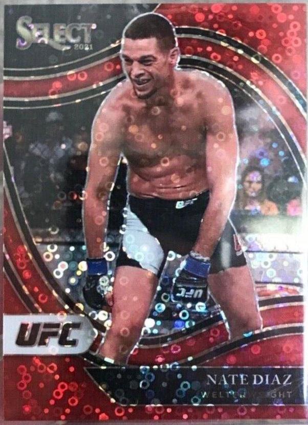 Nate Diaz 2021 Panini Select UFC Octagonside #282 Red Disco