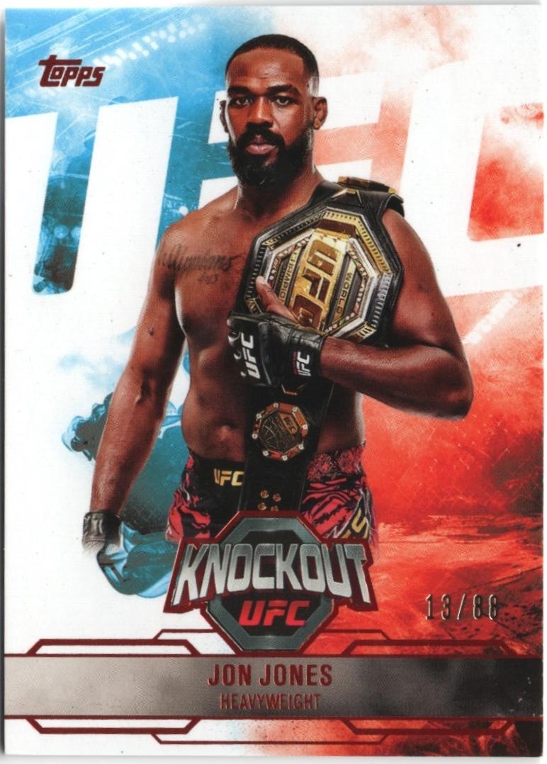 Jon Jones 2025 Topps Knockout UFC Base #100 Orange