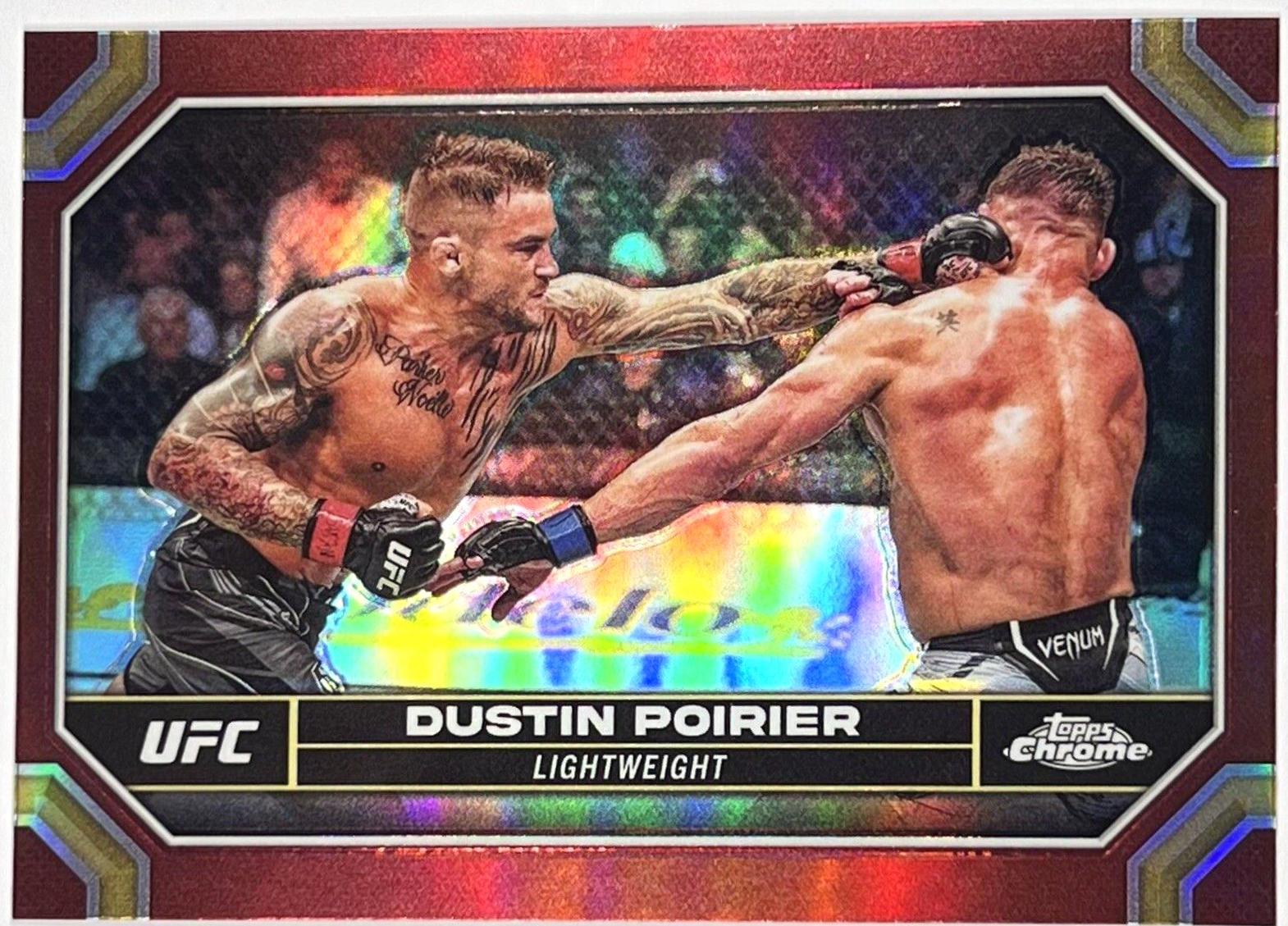 Dustin Poirier 2024 Topps Chrome UFC Base #64 Magenta Refractor