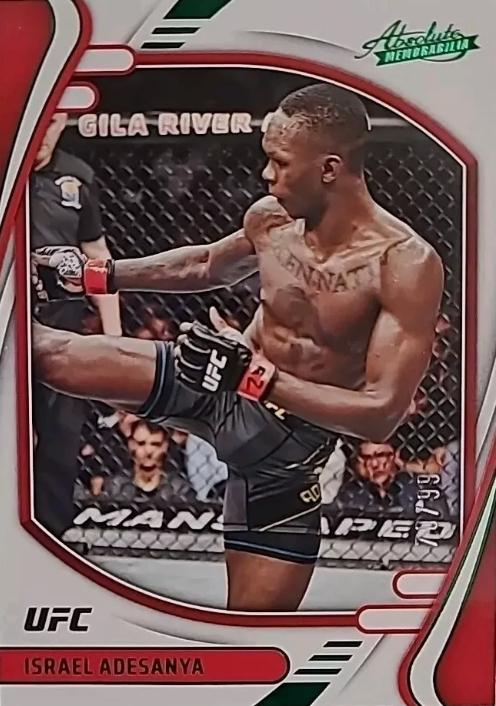 Israel Adesanya 2022 Panini Chronicles UFC Base Absolute #126 Green