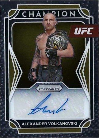 Alexander Volkanovski 2022 Panini Prizm UFC Champion Signatures #8 White Sparkle