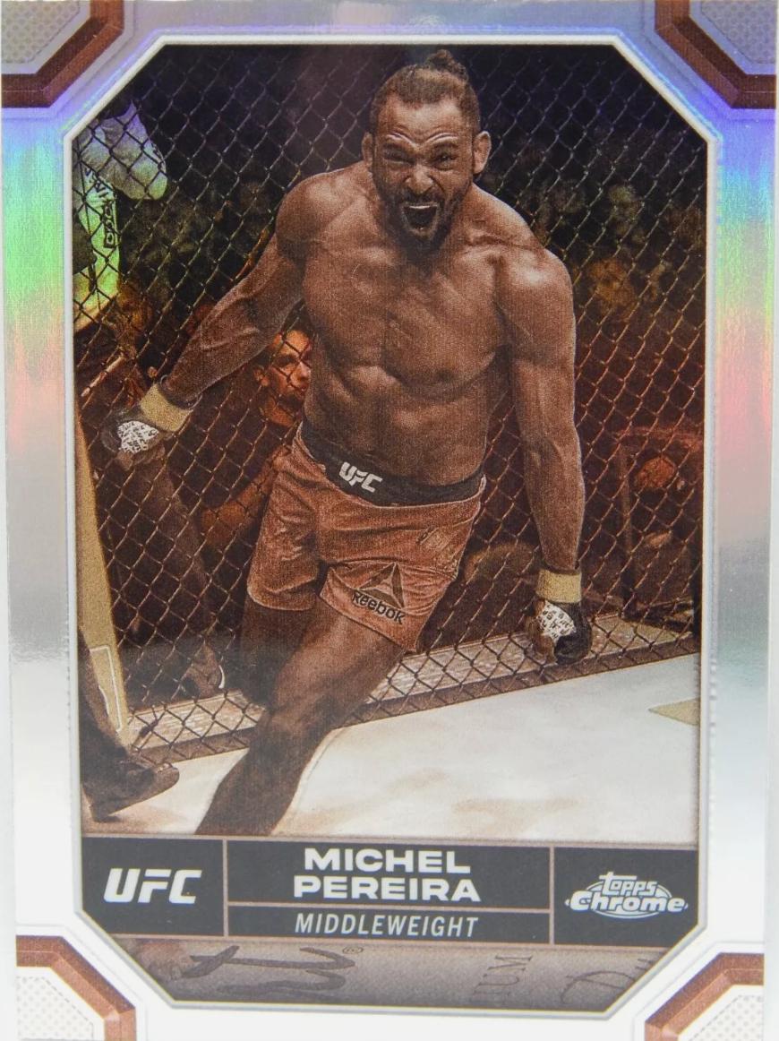 Michel Pereira 2024 Topps Chrome UFC Base #138 Sepia Refractor