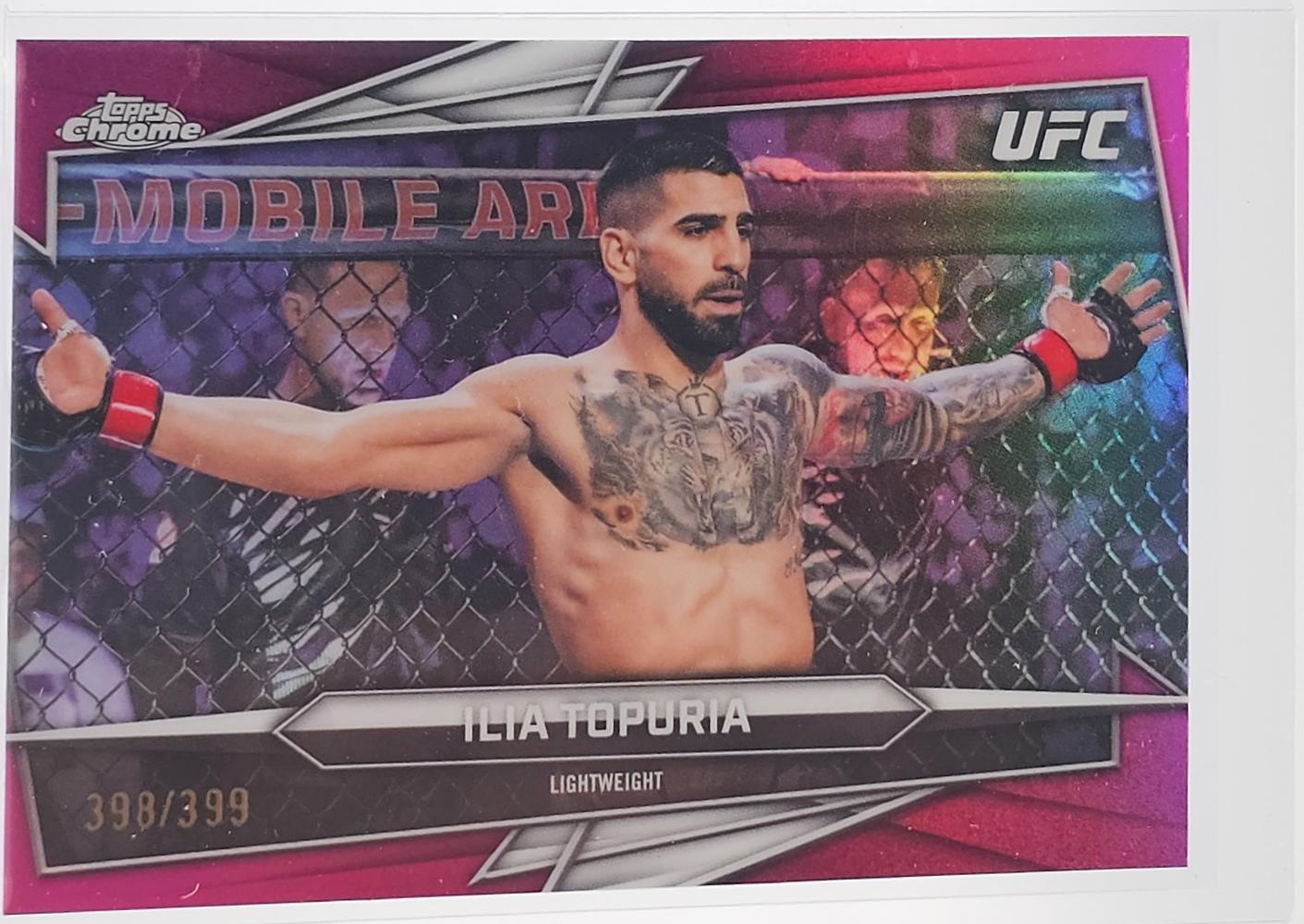 Ilia Topuria 2026 Topps Chrome UFC Base #1 Magenta Refractor