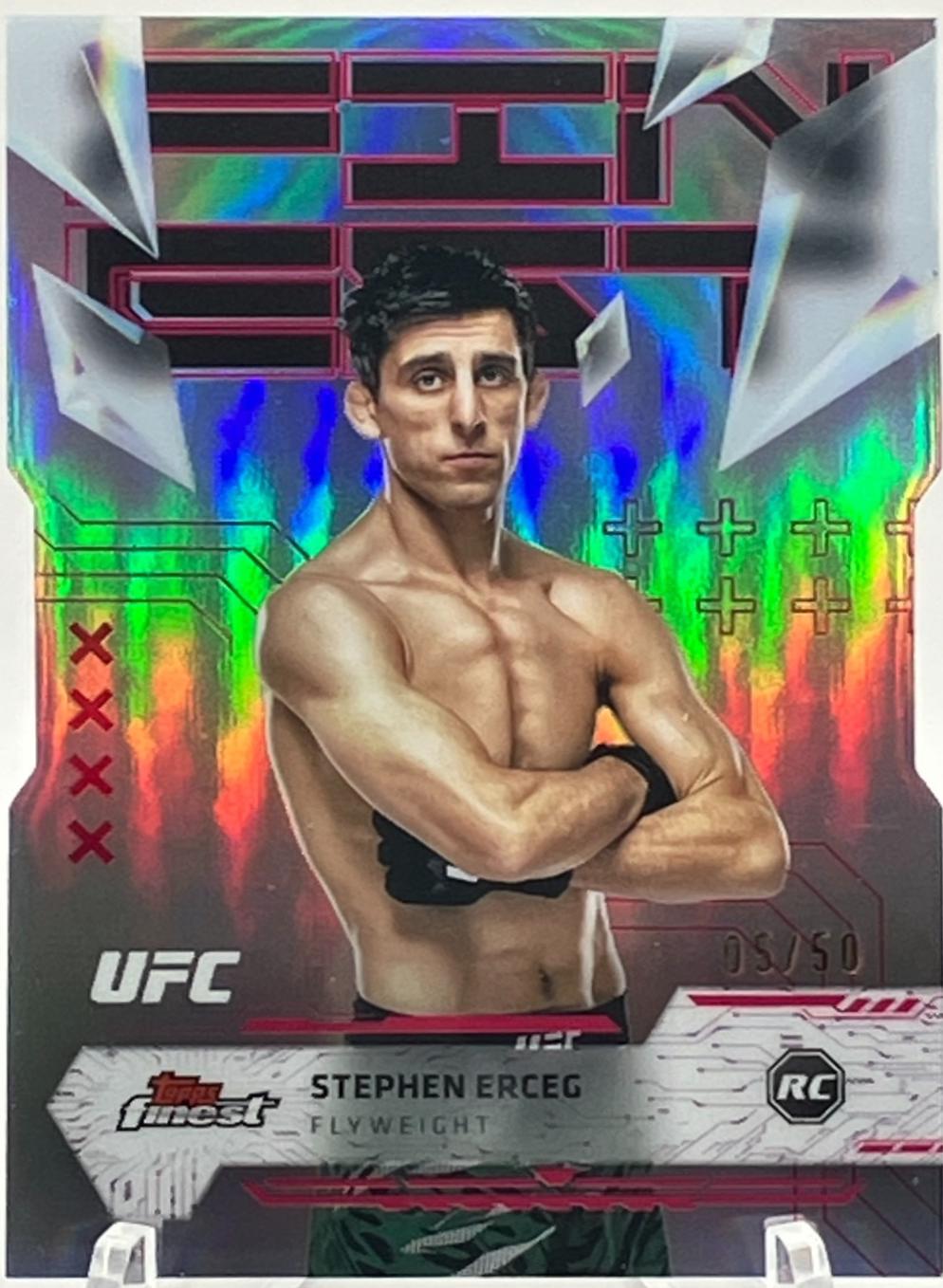 Stephen Erceg 2025 Topps Finest UFC Base Uncommon #130 Die Cut