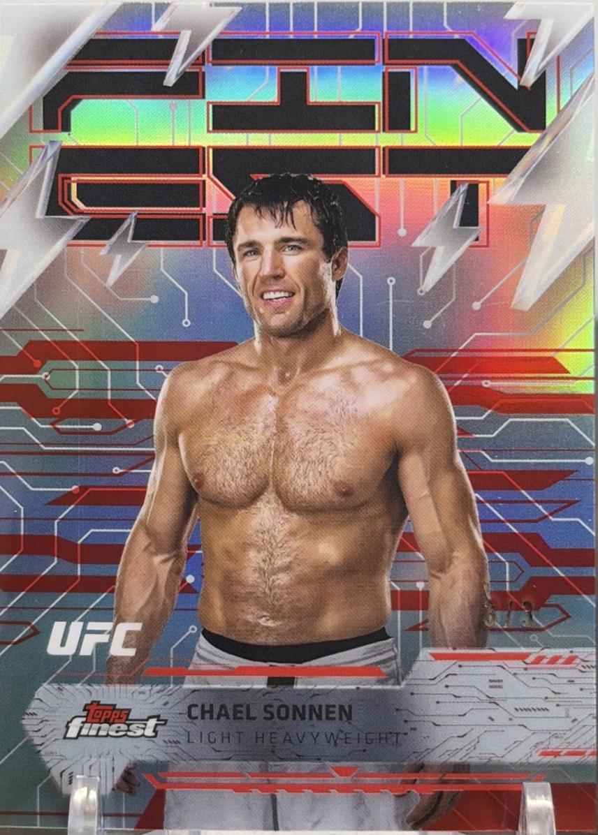 Chael Sonnen 2025 Topps Finest UFC Base Rare #264 Checkerboard Refractor