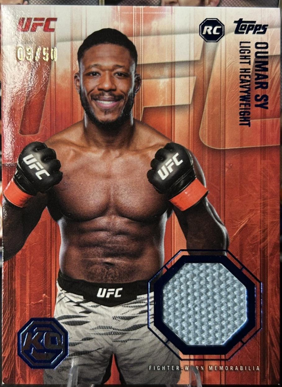 Oumar Sy 2026 Topps Knockout UFC Knockout Relics #KOR-OS Blue