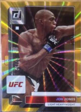 Jon Jones 2023 Panini Donruss UFC Base #44 Gold Laser