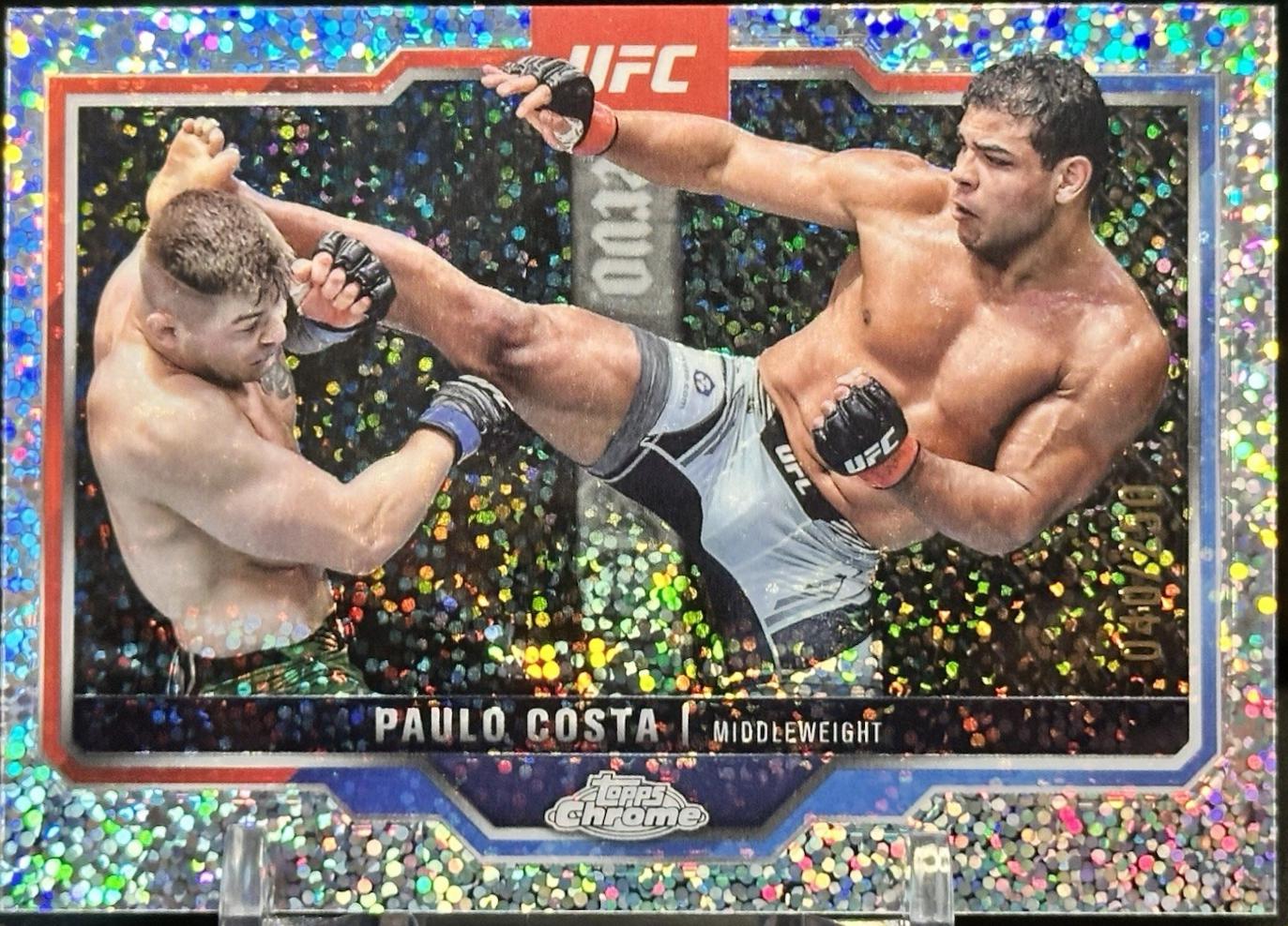 Paulo Costa 2025 Topps Chrome UFC Base #153 Speckle Refractor