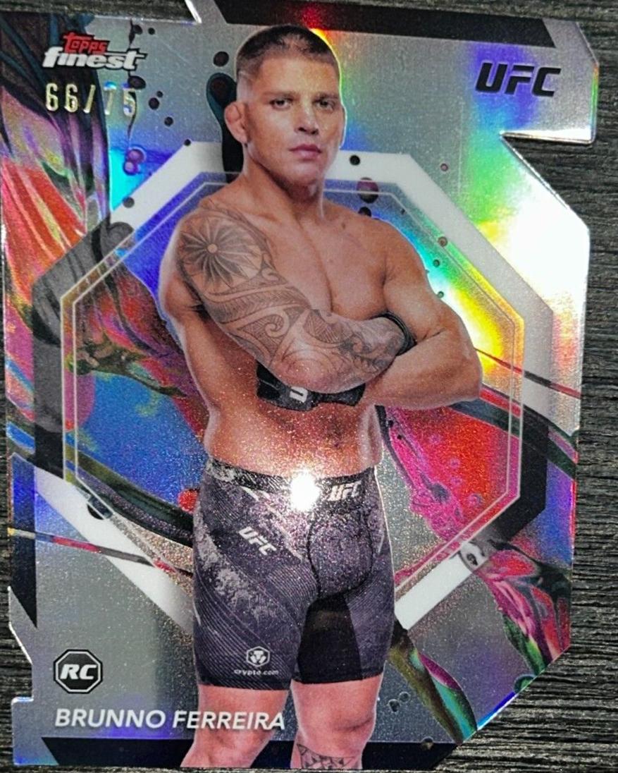 Brunno Ferreira 2024 Topps Finest UFC Base Common #16 Die-Cut Refractor