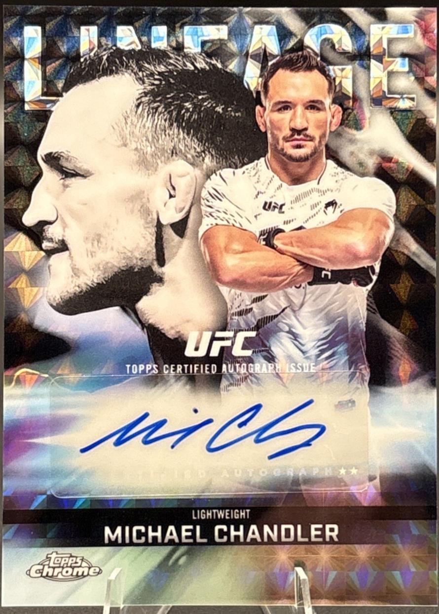 Michael Chandler 2026 Topps Chrome UFC Chrome Lineage Autographs #CCA-MC Geometric Refractor