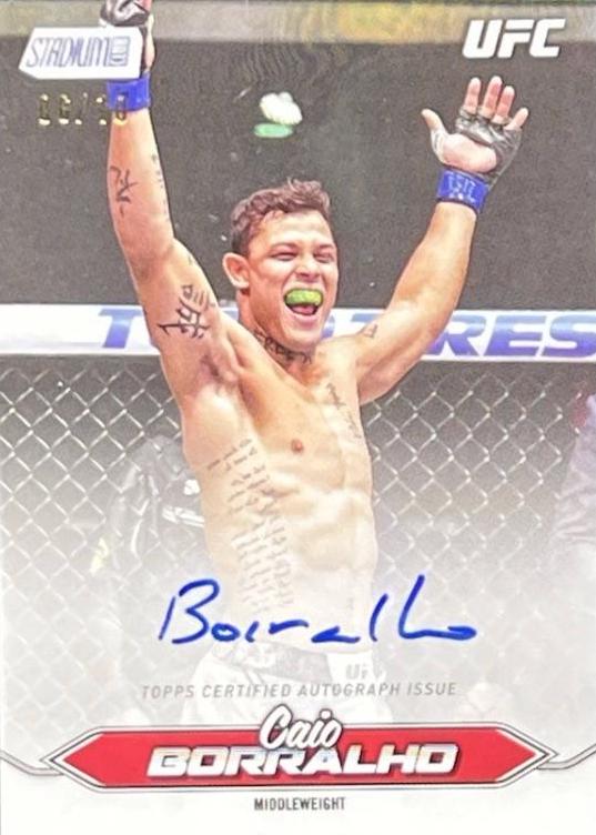 Caio Borralho 2025 Topps Stadium Club UFC Base Autographs #BCA-CBO Rainbow