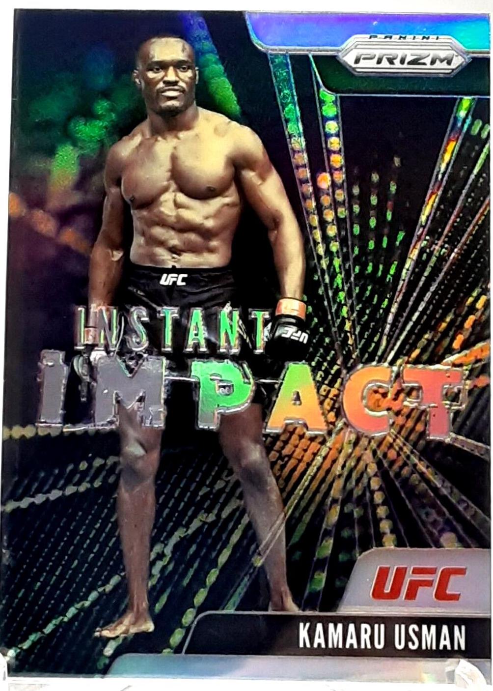 Kamaru Usman 2021 Panini Prizm UFC Instant Impact #6 Silver