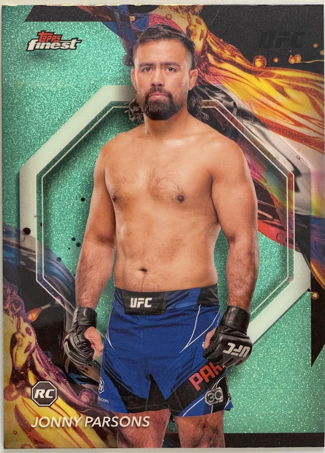 Jonny Parsons 2024 Topps Finest UFC Base Uncommon #109 Aqua Glitter Refractor