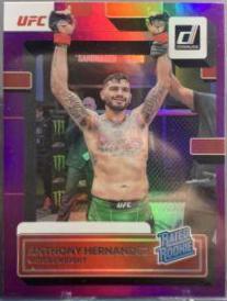 Anthony Hernandez 2023 Panini Donruss UFC Base #211 Purple Flood