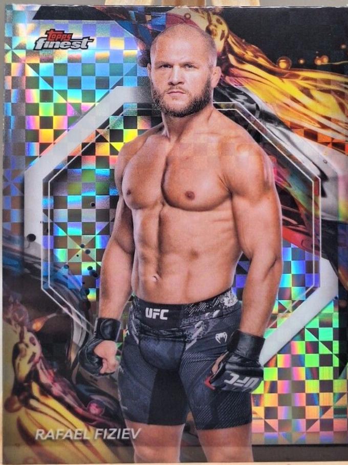 Rafael Fiziev 2024 Topps Finest UFC Base Uncommon #156 Checkerboard Refractor