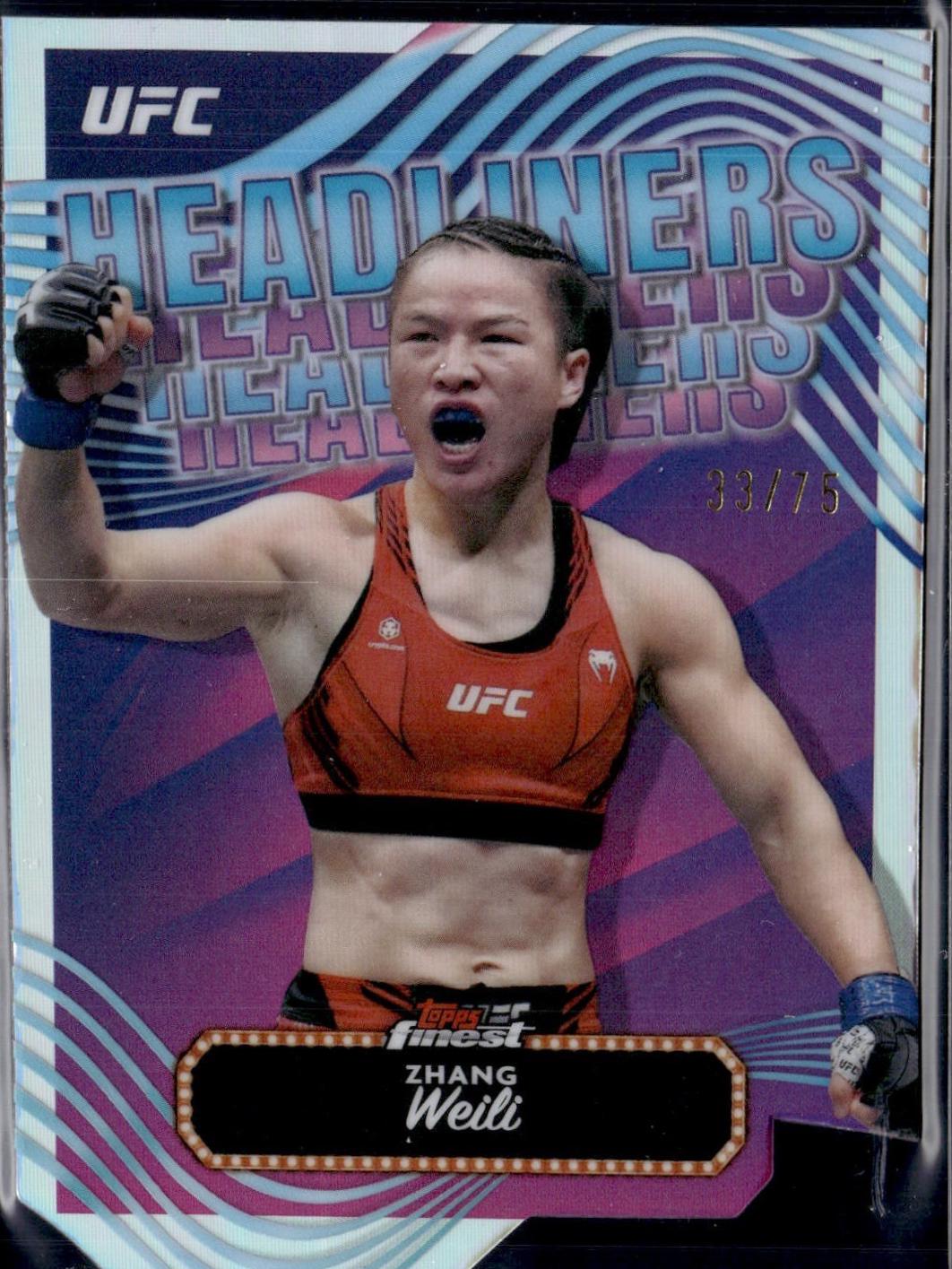 Zhang Weili 2024 Topps Finest UFC Headliners #HDL-20 Die-Cut Refractor