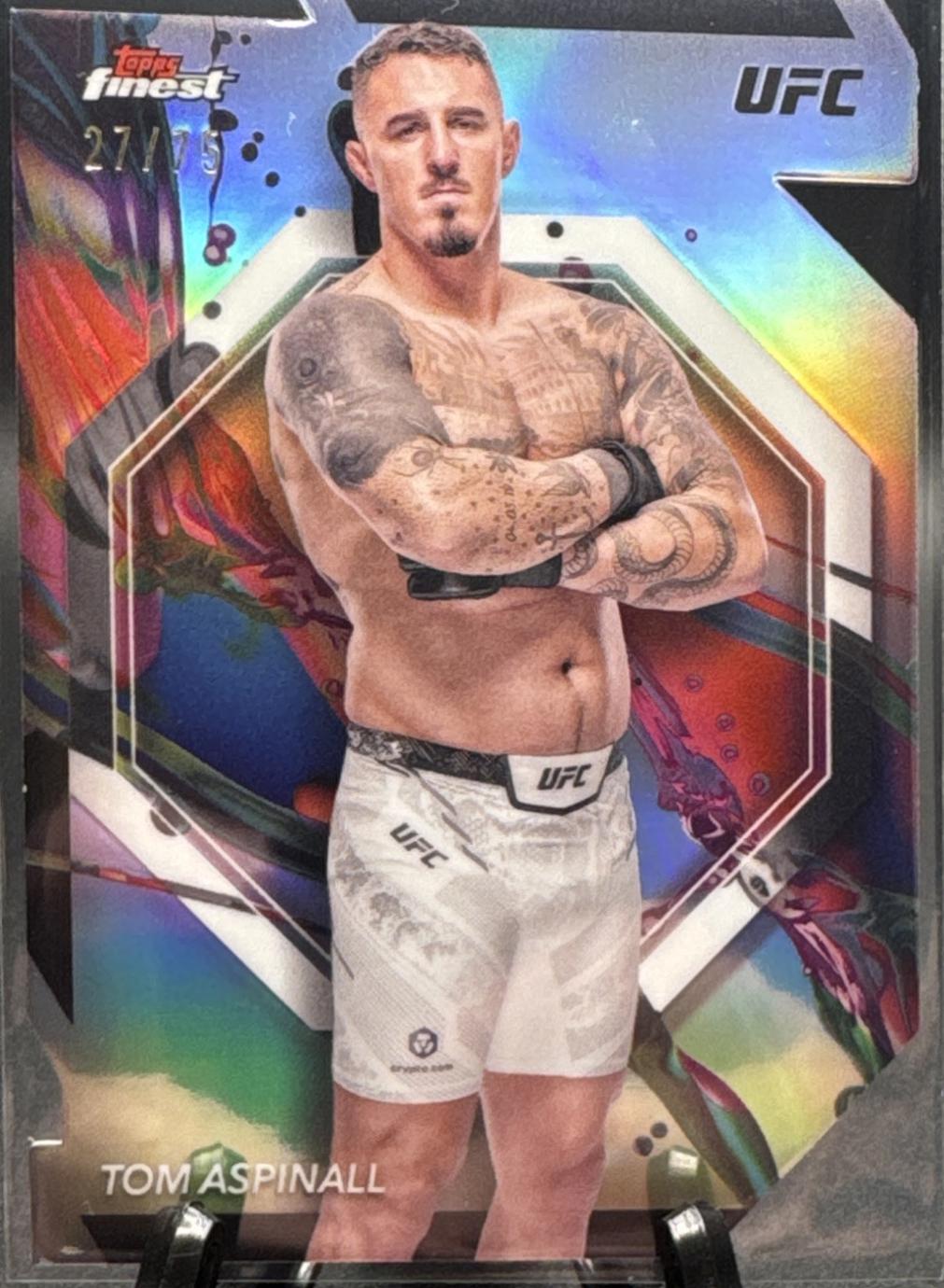 Tom Aspinall 2024 Topps Finest UFC Base Common #49 Die-Cut Refractor