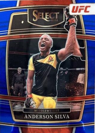 Anderson Silva 2022 Panini Select UFC Concourse #2 Blue Prizm