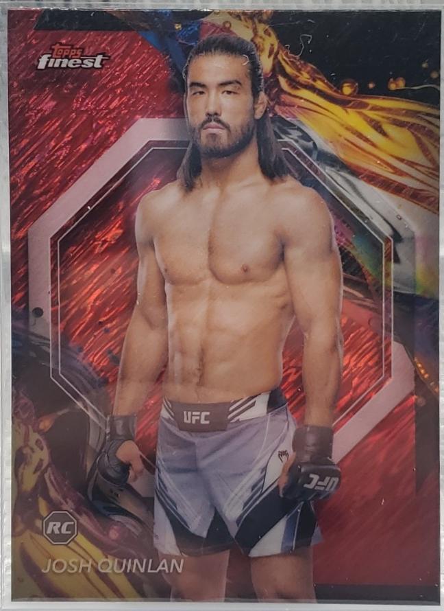Josh Quinlan 2024 Topps Finest UFC Base Uncommon #120 Red Shimmer Refractor