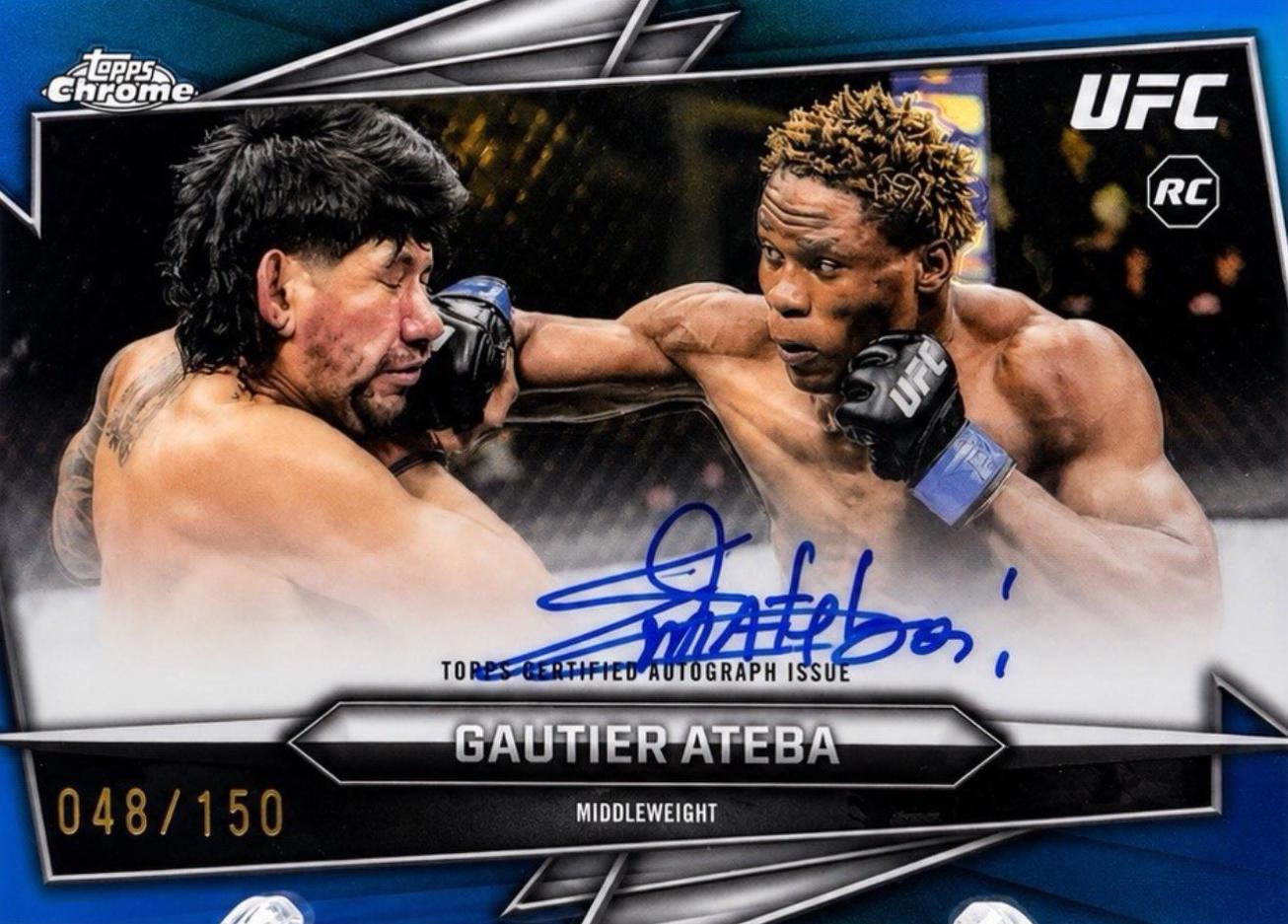Ateba Gautier 2026 Topps Chrome UFC Base Autographs #BAV-AG Blue Refractor