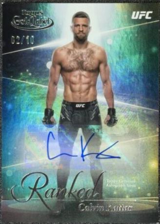 Calvin Kattar 2024 Topps Gold Label UFC Ranked Ink #RIK-CKA Black