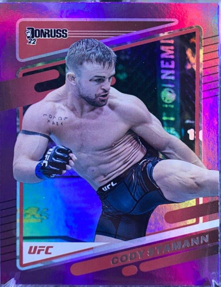 Cody Stamann 2022 Panini Donruss UFC Base #109 Purple Flood