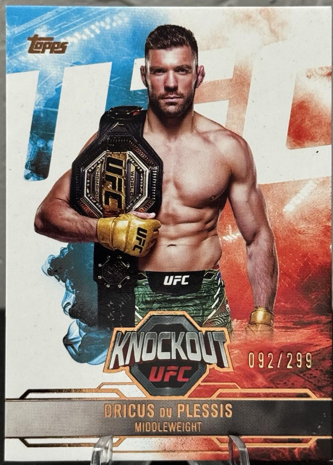 Dricus Du Plessis 2025 Topps Knockout UFC Base #73 Bronze