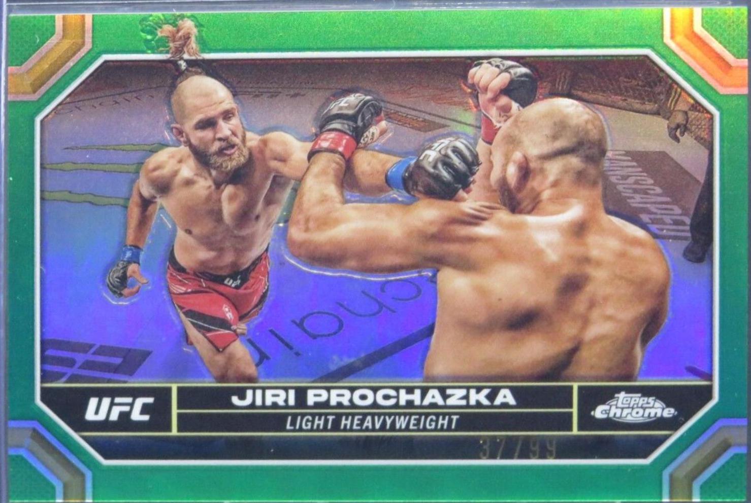 Jiri Prochazka 2024 Topps Chrome UFC Base #95 Green Refractor