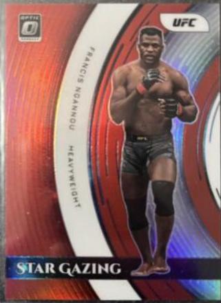 Francis Ngannou 2022 Panini Donruss Optic UFC Star Gazing #15 Red